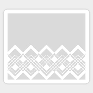 Abstract geometric pattern - gray and white. Sticker